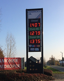Afficheur prix carburant