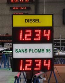 Panneau d'affichage de prix de carburants